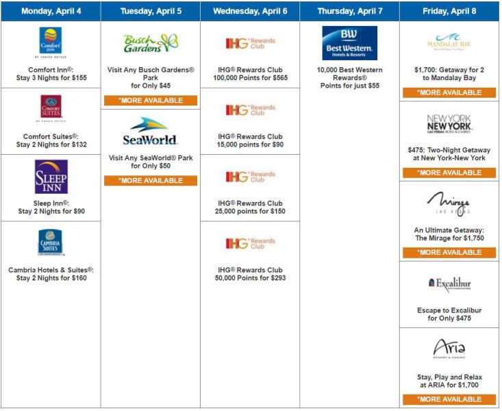 Here's this week's Daily Getaway deals.