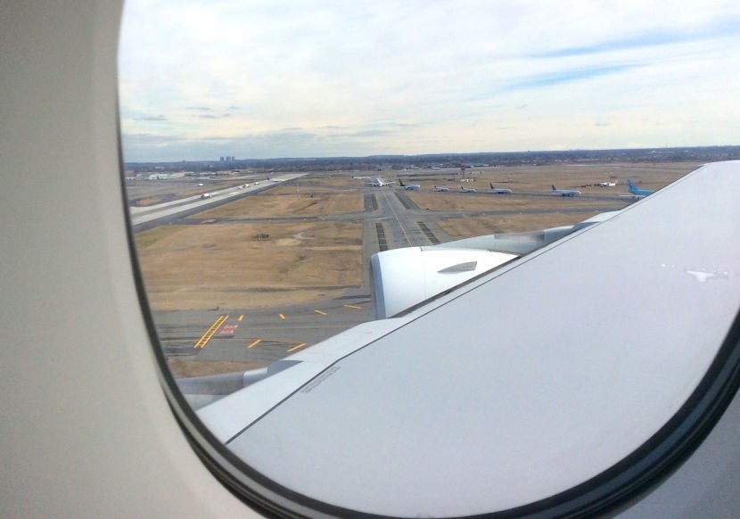 Looking at the plane line up on approach to JFK.