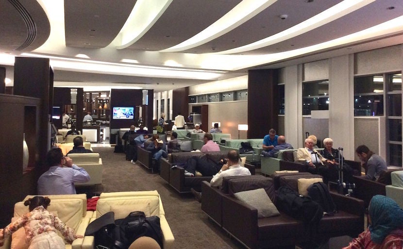 The lounge was pretty busy during my visit.