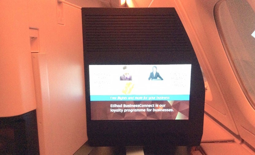 The IFE screen in my seat, it measured 18 inches.