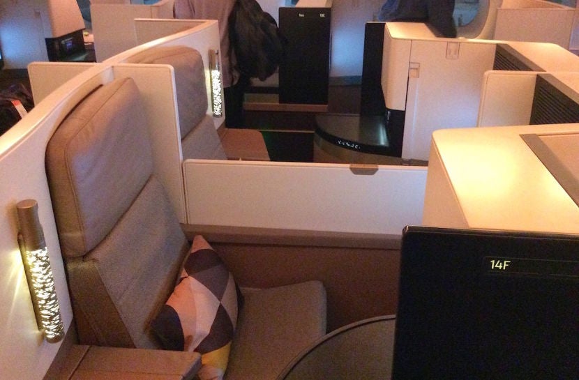 A shot across the middle seats.