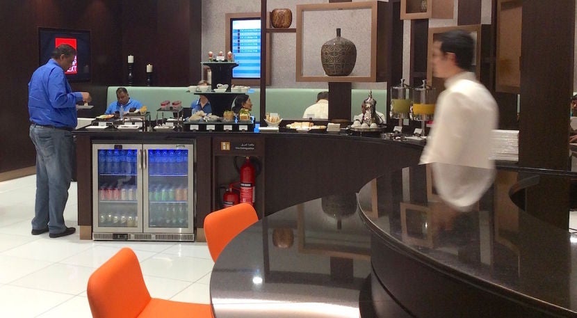 Inside the lounge.