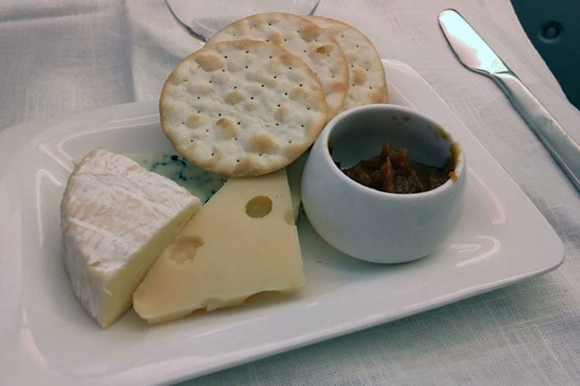 The delicious cheese course rounded out the meal.