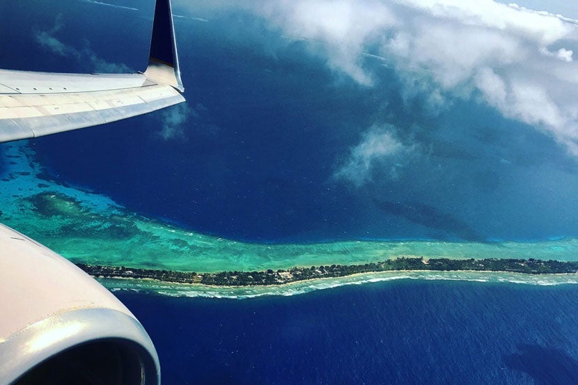 Making our approach into Majuro Airport (MAJ).