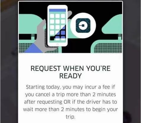 Watch out for this notification the next time you request a ride. Image courtesy of TechCrunch.