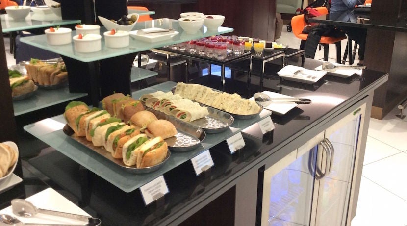 Snacks at the small lounge.