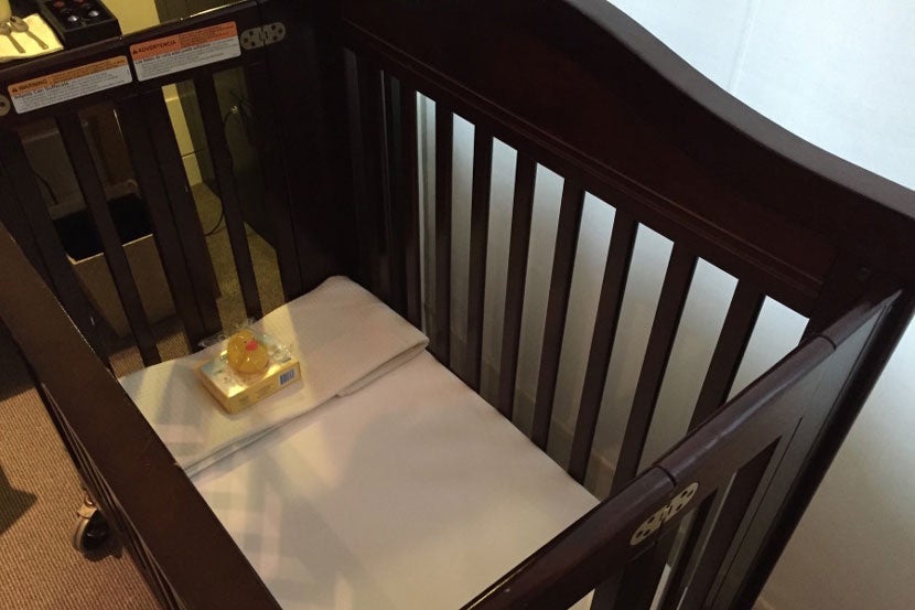 Checking out the crib.
