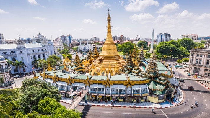 Sule Pagoda in Yangon, Myanmar
