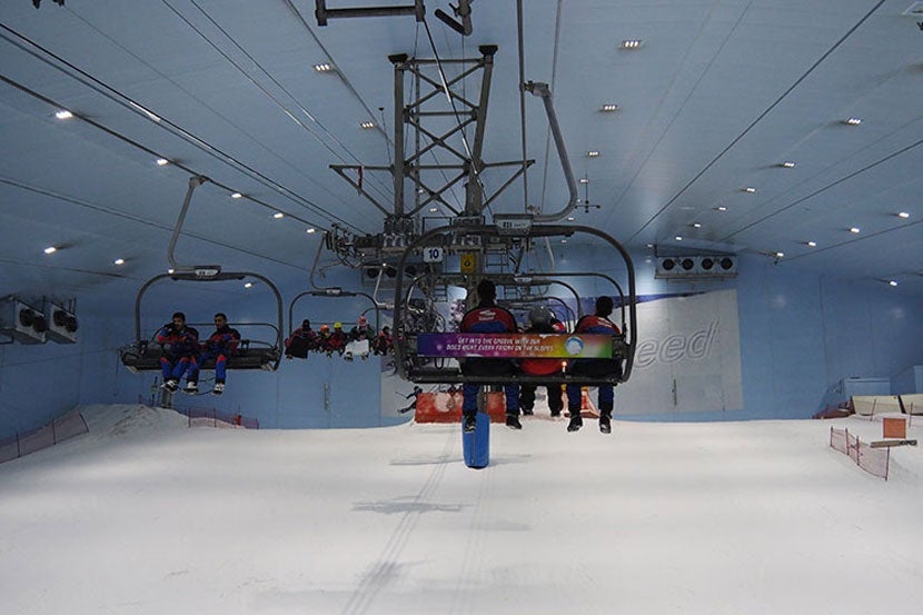 A lift at the Ski Dubai Snow Park. Image courtesy of Ski Dubai.