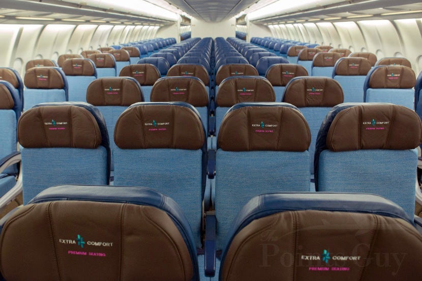 The 2-4-2 economy cabin isn't anything special.