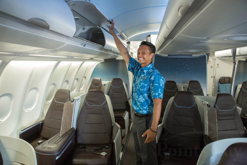 There's plenty of overhead storage as well.