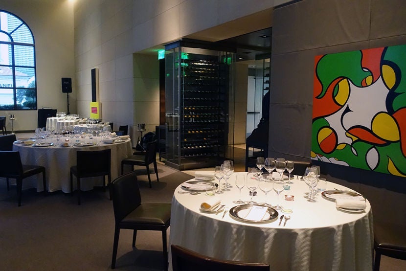 Inside Restaurant Guy Savoy at Caesars Palace.