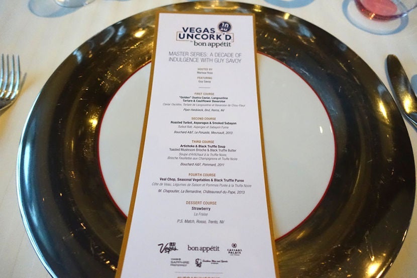 Our five-course pairing menu for the night — yum!