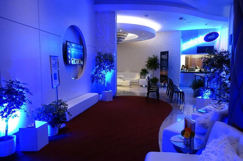 Looking the other way at the Chase Sapphire Preferred lounge at The Palazzo.