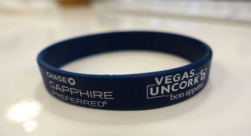 Chase Sapphire Preferred cardholders were given a wristband that granted access to additional