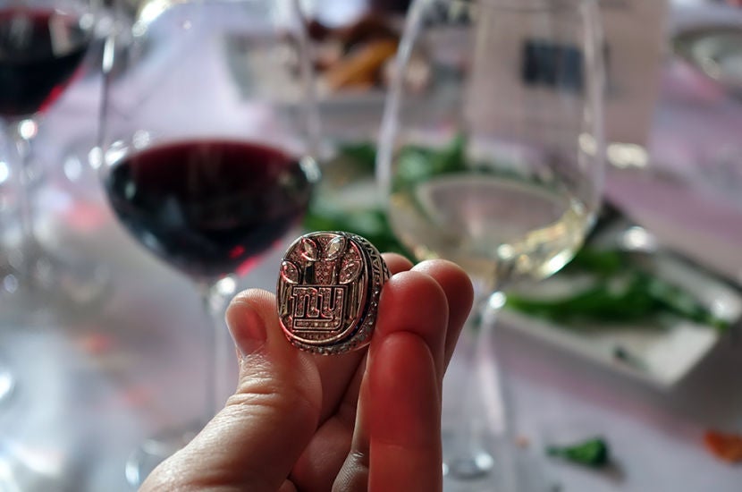 Not very often can you try on a Super Bowl ring.