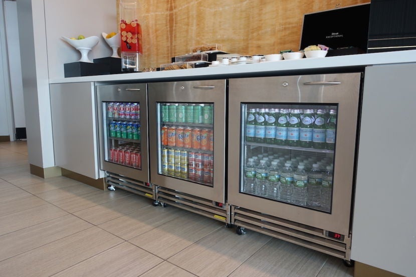 The refrigerated and hot beverage selections for non-alcoholic drinks.