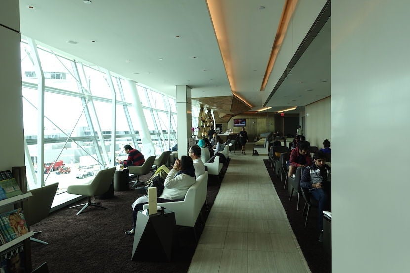 Looking back down the length of the lounge from the far end.