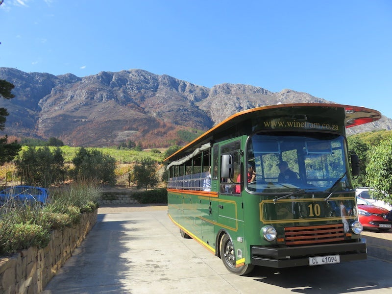 The Wine Tram is a divine way to see and sample the best of the Franschoek wine region.