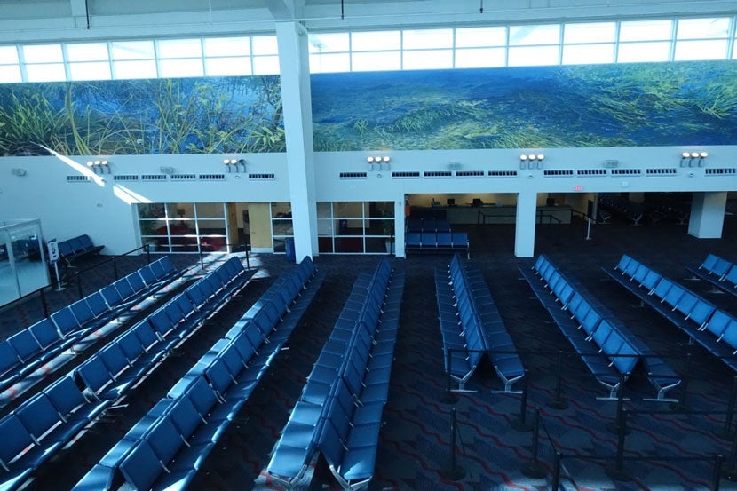 Returning to an empty terminal in Miami after the Cuba cruise.