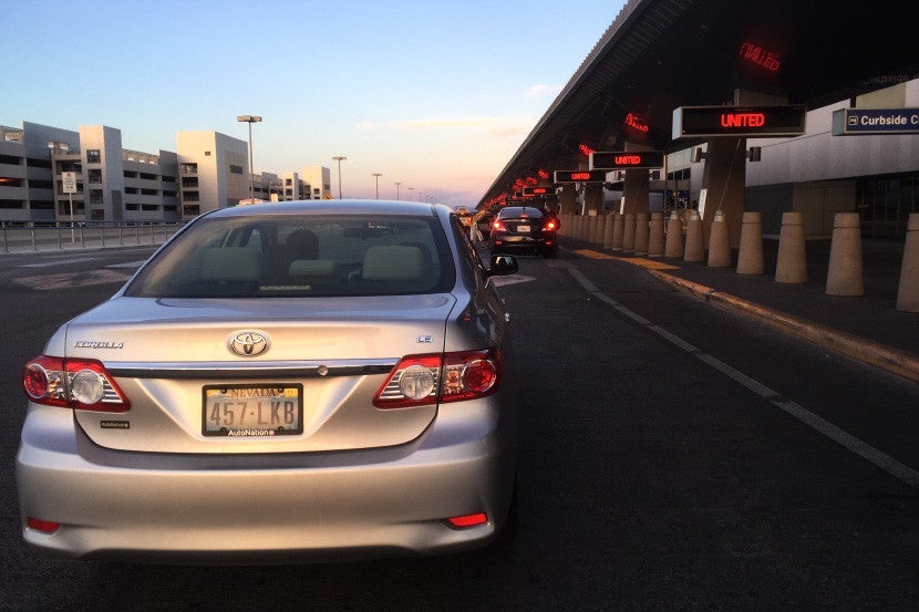 Our Uber driver dropped us off right at the curb at Terminal 3.