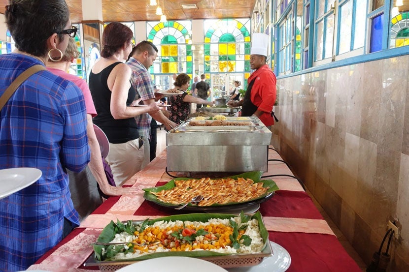 A peek at the lunch buffet at the Tropicana, Santiago de Cuba.