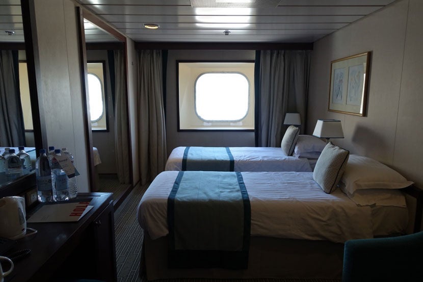 My ocean view room on the Adonia.