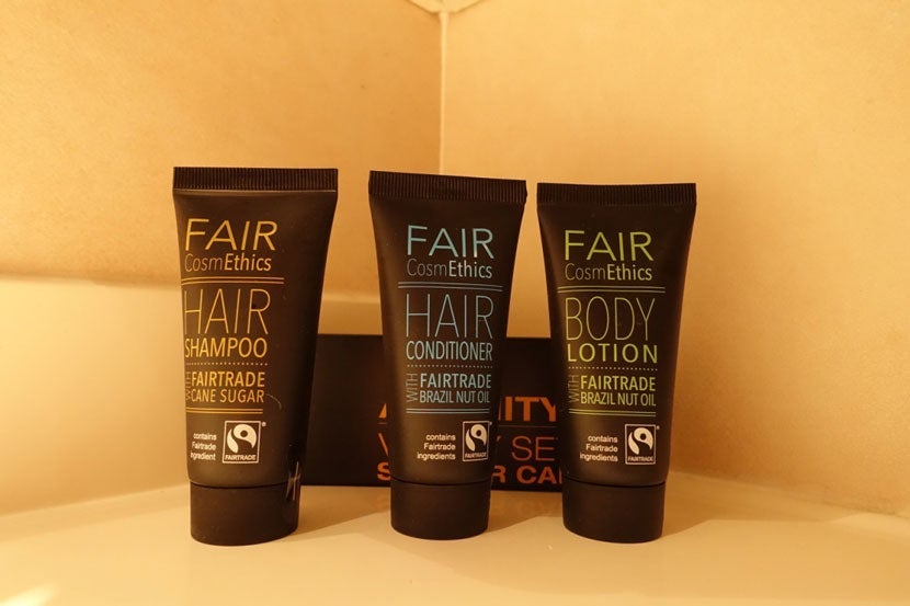 A peek at some of the amenities that were refilled everyday.
