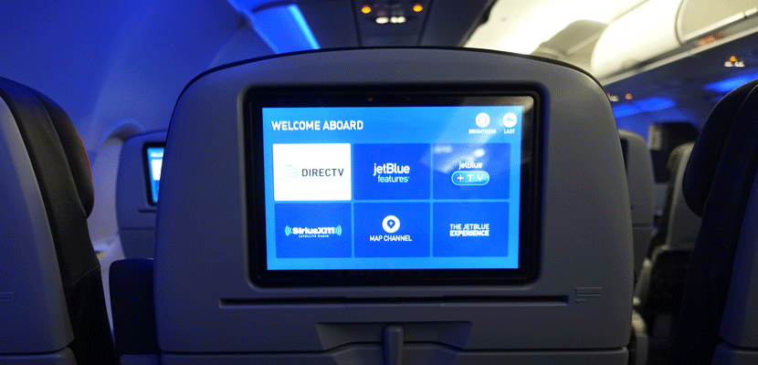 The new 10.1" entertainment screen was full of options to pass the time on the long flight back to JFK.