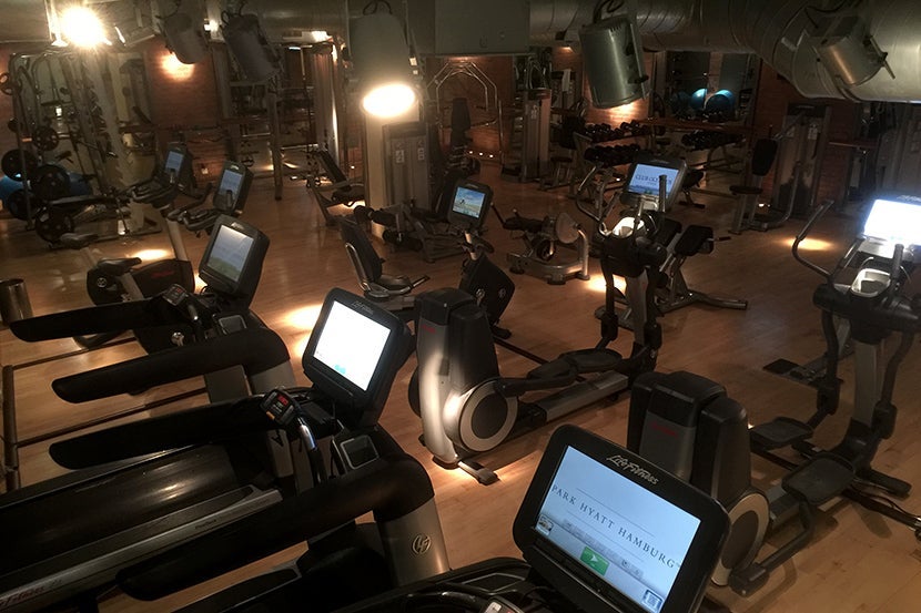 The gym is located in the hotel's basement.