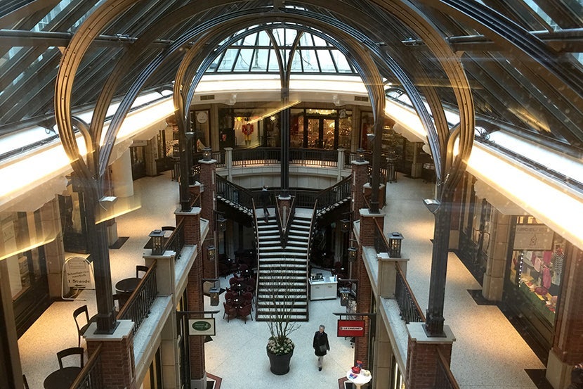 The Park Hyatt Hamburg is connected to a beautiful shopping mall.