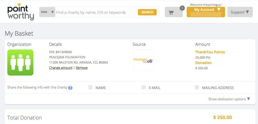 You can download Citi ThankYou points