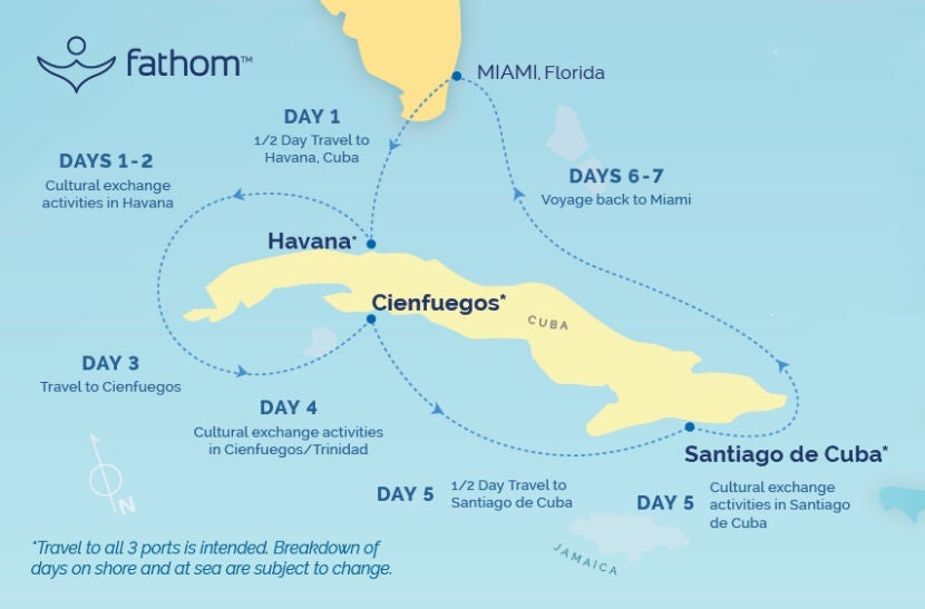 Here's a look at Fathom's Cuba cruise itinerary.
