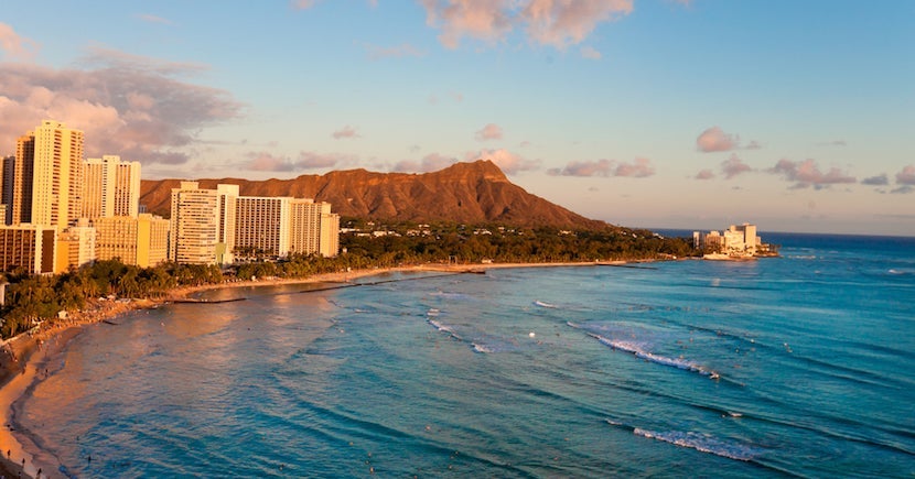 With two card sign up bonuses, you'll be just shy of having enough Flying Blue miles for four people to fly Delta to Waikiki Beach. Image courtesy of Shutterstock.