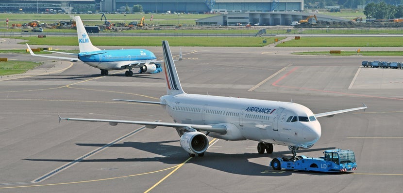 FlyingBlue is offering discounted business-class awards to Europe. Image courtesy of <a href="http://www.shutterstock.com/pic-219024454/stock-photo-amsterdam-schiphol-the-netherlands-august-air-france-plane-taxiing-on-amsterdam.html?src=8TufaxLifytVo-XLoahNGg-1-3" target="_blank">Shutterstock</a>.