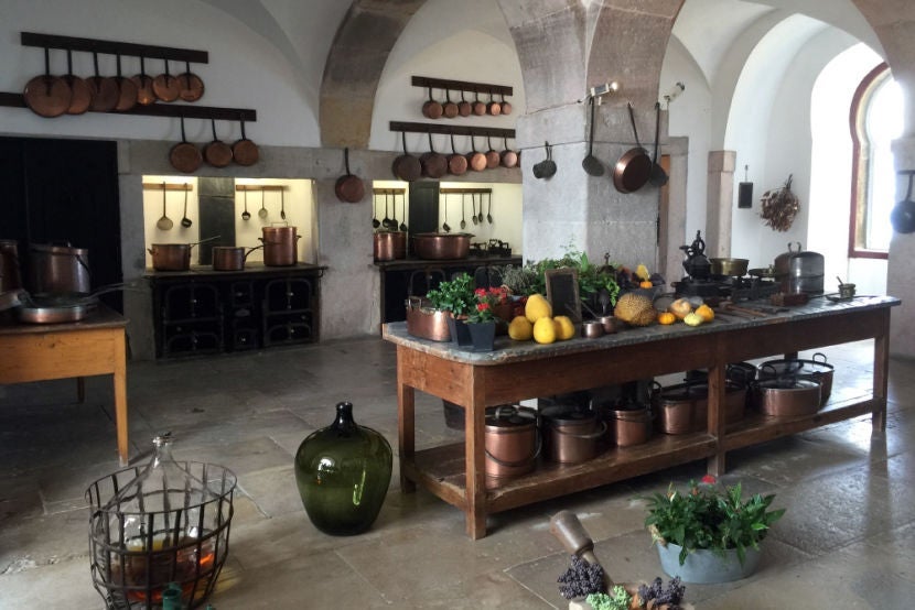 The kitchen at Palácio da Pena.
