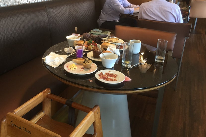 The Grand Club wasn't in great shape when I stopped by for breakfast.