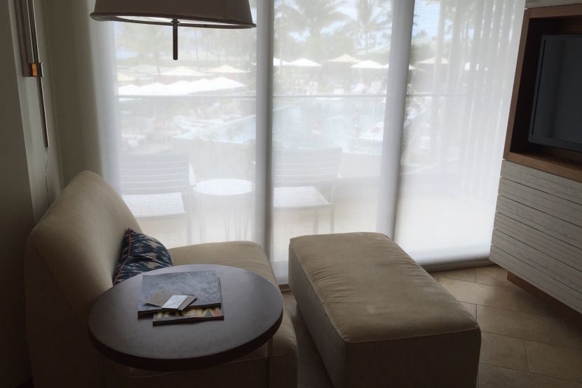 The interesting sitting area of our room.