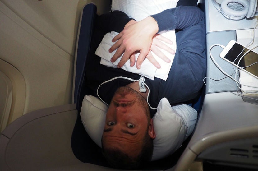 The bed is a bit of a tight squeeze.