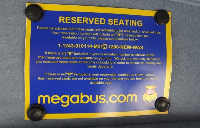 The benefits of a reserved seat... For $1 more, why not?