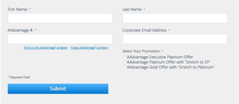 Sign up for AA's corporate status challenge.