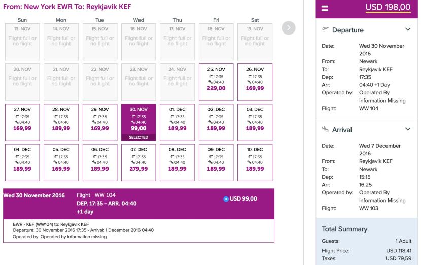 Round-trip flights between EWR and KEF start at $198.