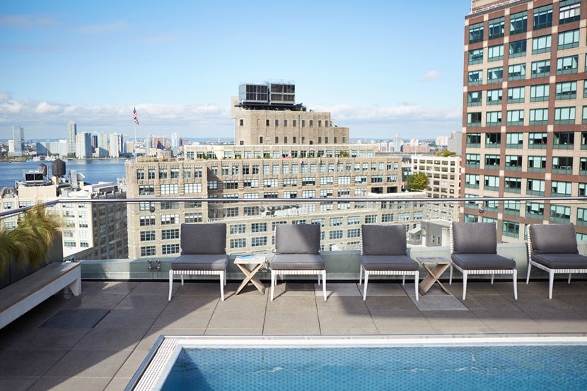 The James offers some amazing views of the Hudson River. Photo courtesy of hotel.