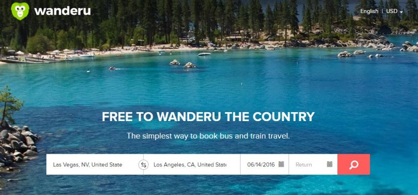 Wanderu has a simple but effective search interface for bus and train routes.