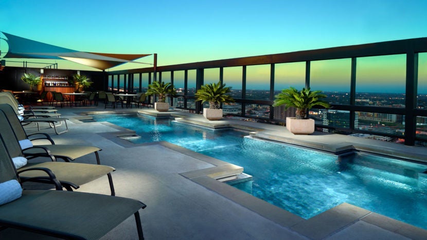 The Omni Austin pool is open year-round. Photo courtesy of hotel.