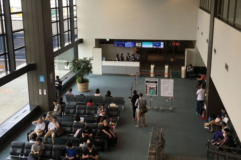 The boarding area.