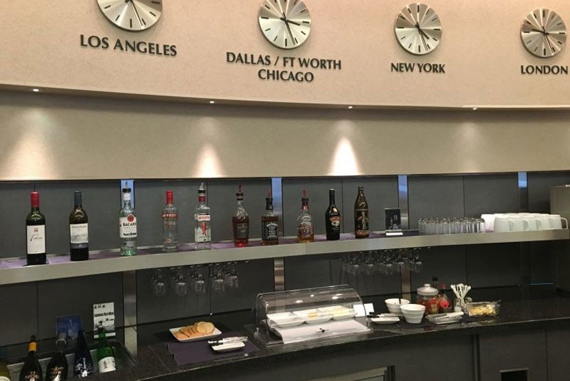 The bar at the Admirals Club.