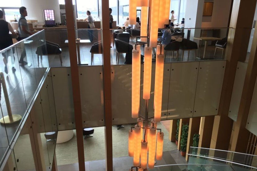 JAL's spiral staircase leading to the dining parlor.