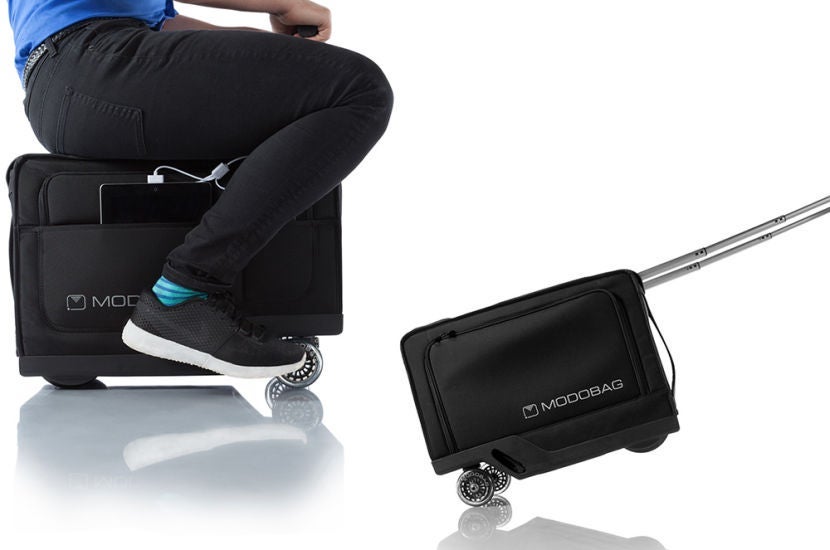You're going to need to ride your bag over to the gate if the battery can't be removed.