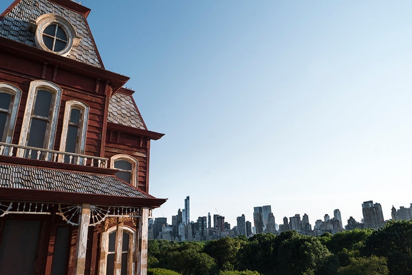 We're not in Kansas anymore. An art installation on the roof of the Metropolitan Museum of Art, designed by Cornelia Parker. Image by Kofi Lee-Berman.